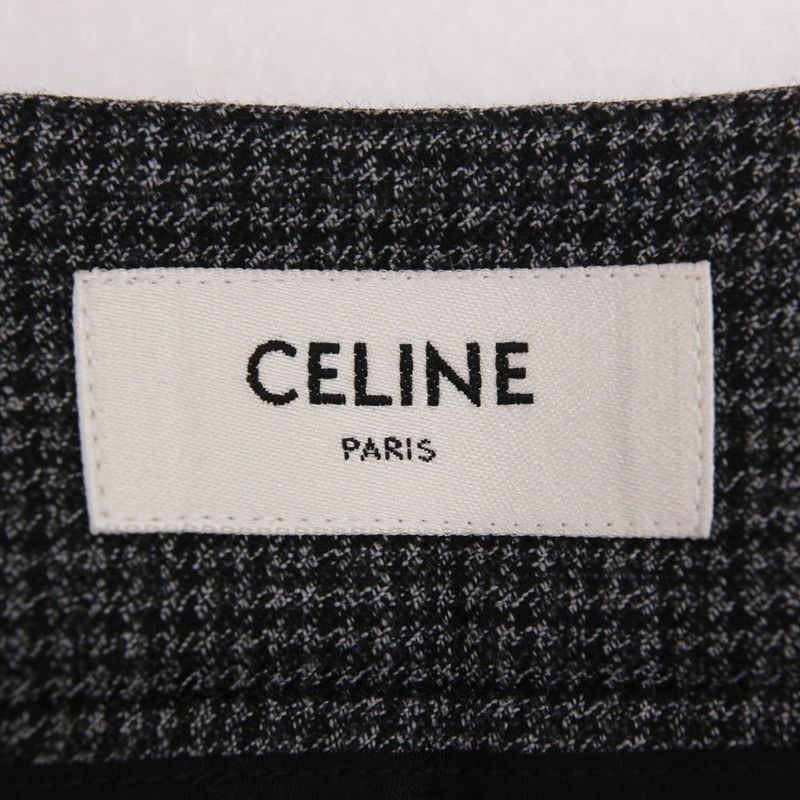 Celine Pin Detail Pleated Wool Wrap Skirt 2j786746w Size 36 Grey Ladies Used