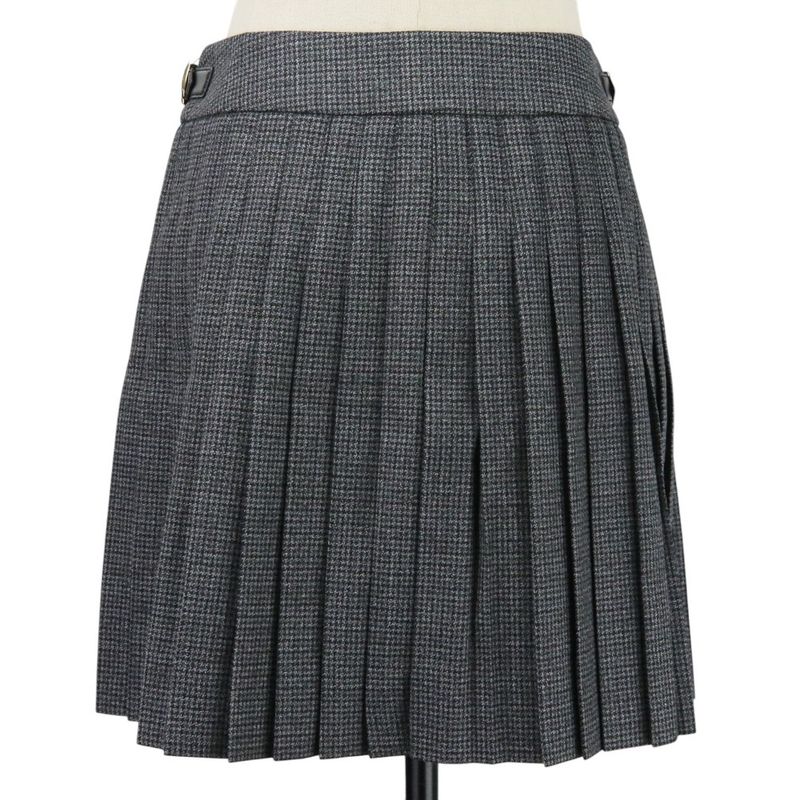 Celine Pin Detail Pleated Wool Wrap Skirt 2j786746w Size 36 Grey Ladies Used