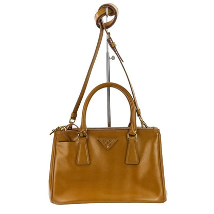 Good Prada Galleria Saffiano Patent Leather Triangle Logo Plate 2way Shoulder