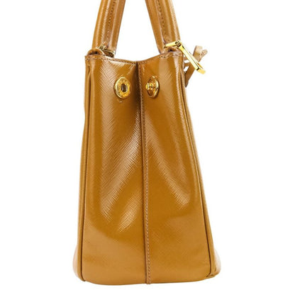 Good Prada Galleria Saffiano Patent Leather Triangle Logo Plate 2way Shoulder