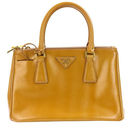 Good Prada Galleria Saffiano Patent Leather Triangle Logo Plate 2way Shoulder
