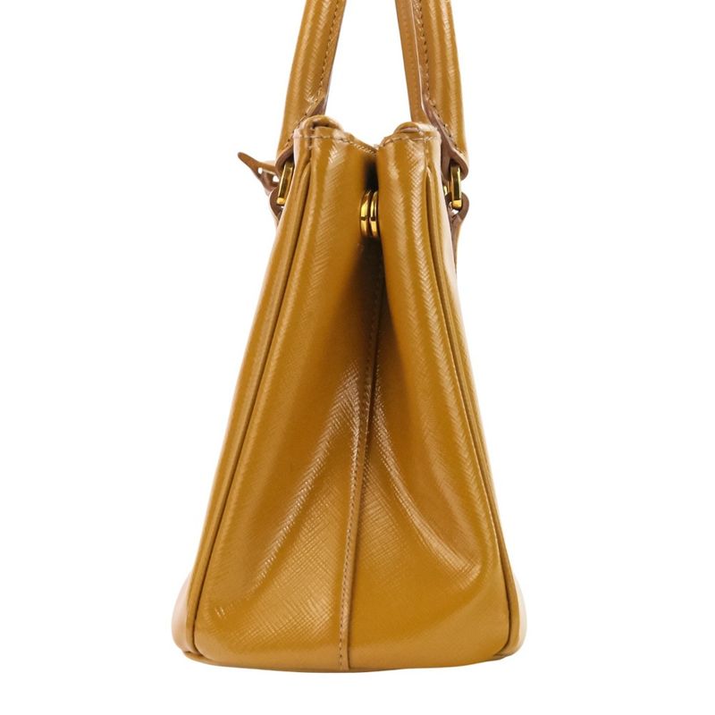 Good Prada Galleria Saffiano Patent Leather Triangle Logo Plate 2way Shoulder