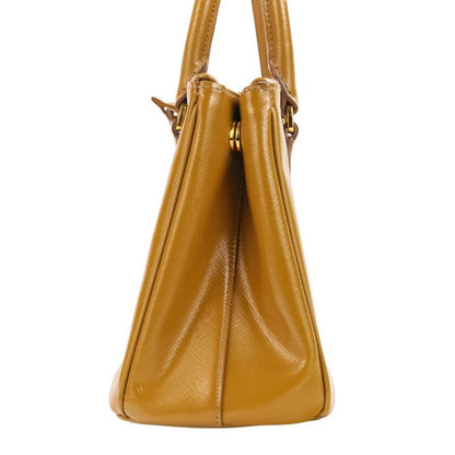 Good Prada Galleria Saffiano Patent Leather Triangle Logo Plate 2way Shoulder