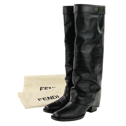 Fendi Current Model Minerva Leather Long Boots 36 About 23.0cm (9.06in) 8w8566
