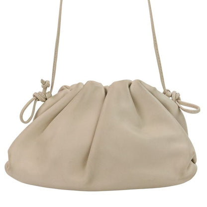 Good Bottega Veneta Mini the Pouch Leather Shoulder Bag 585852 Ivory Ladies Used