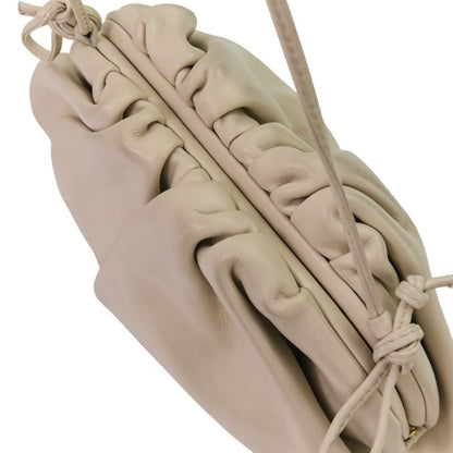 Good Bottega Veneta Mini the Pouch Leather Shoulder Bag 585852 Ivory Ladies Used