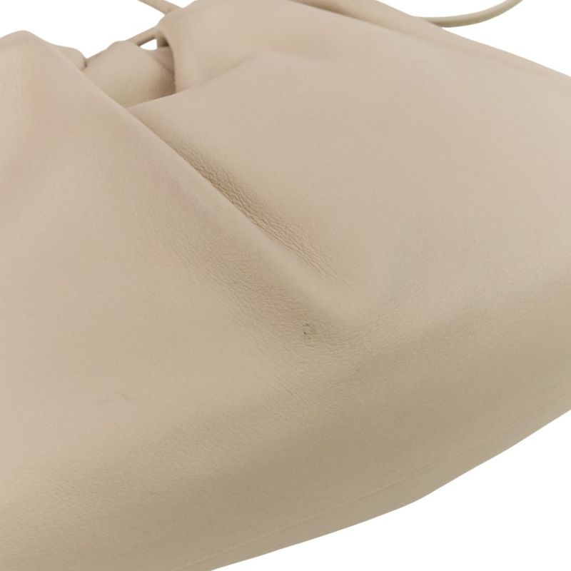 Good Bottega Veneta Mini the Pouch Leather Shoulder Bag 585852 Ivory Ladies Used