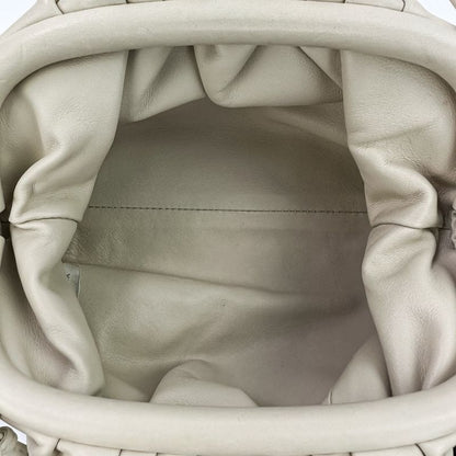 Good Bottega Veneta Mini the Pouch Leather Shoulder Bag 585852 Ivory Ladies Used