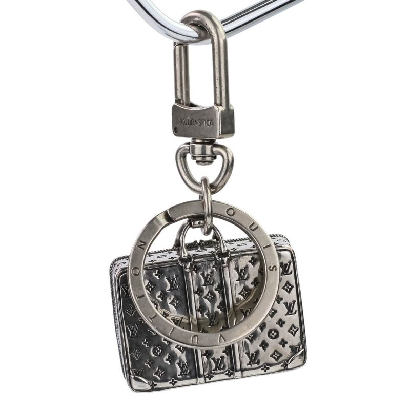 Good Louis Vuitton the Sirius Travel Monogram Bag Charm Key Ring M62717 Silver