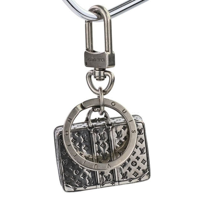 Good Louis Vuitton the Sirius Travel Monogram Bag Charm Key Ring M62717 Silver