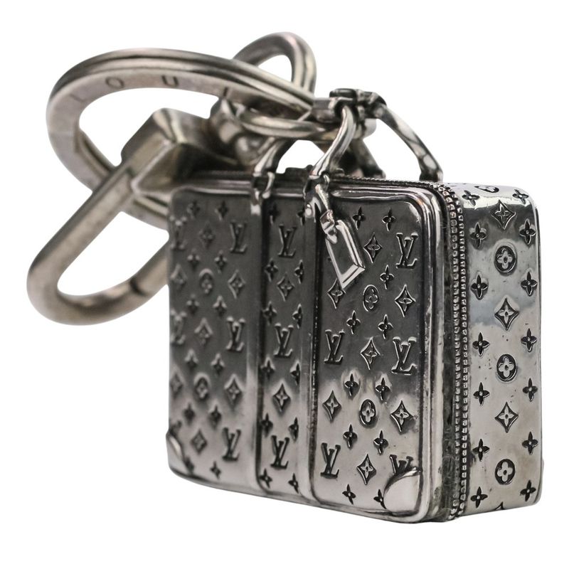 Good Louis Vuitton the Sirius Travel Monogram Bag Charm Key Ring M62717 Silver
