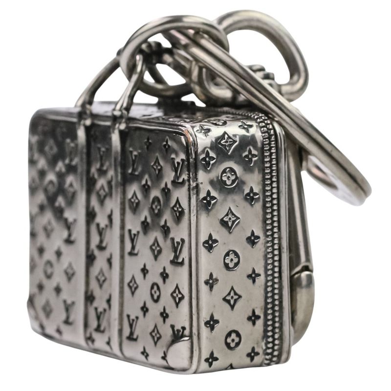 Good Louis Vuitton the Sirius Travel Monogram Bag Charm Key Ring M62717 Silver
