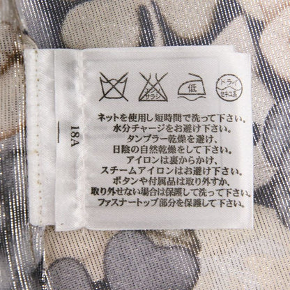 Chanel Choupette Coco Mark Print Sleeveless Silk Blouse with Ribbon Tie P55021