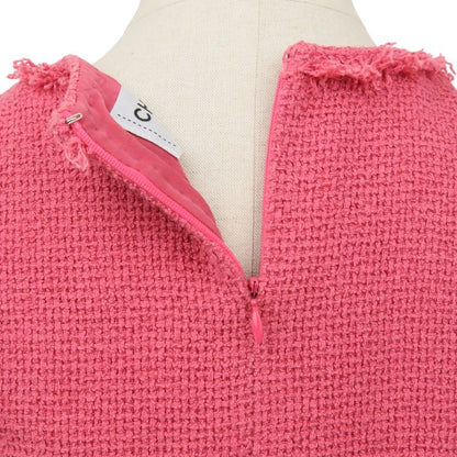 Chanel Coco Mark Plate Mini Tweed Dress P5606 Size 36 Pink Ladies Used