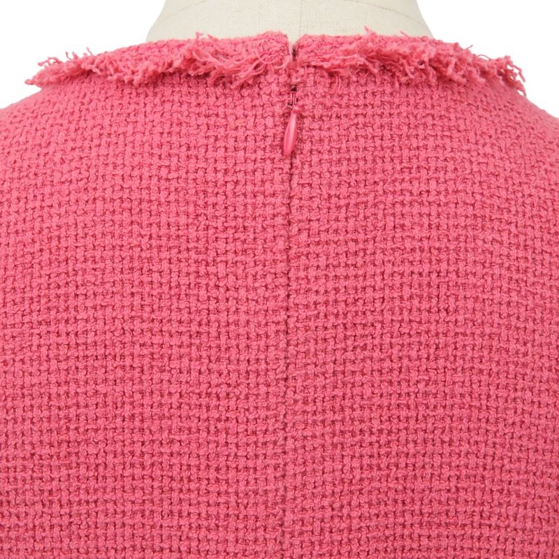 Chanel Coco Mark Plate Mini Tweed Dress P5606 Size 36 Pink Ladies Used