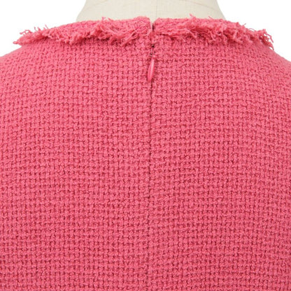 Chanel Coco Mark Plate Mini Tweed Dress P5606 Size 36 Pink Ladies Used
