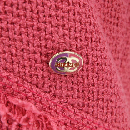 Chanel Coco Mark Plate Mini Tweed Dress P5606 Size 36 Pink Ladies Used