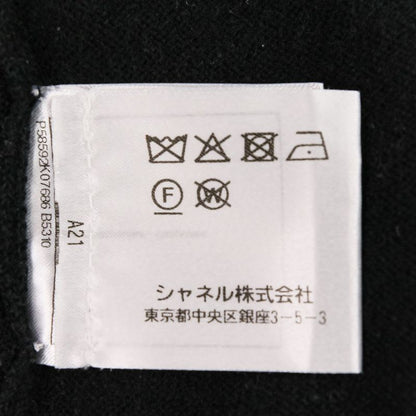 Chanel Bicolor Coco Mark 100% Cashmere Sleeveless Knit Vest P58592 Size 36