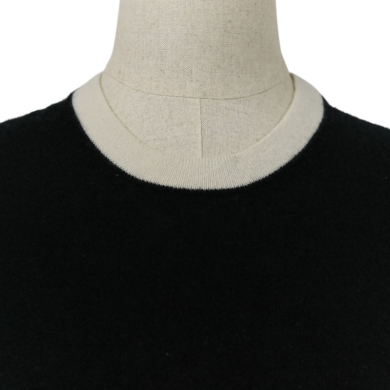 Chanel Bicolor Coco Mark 100% Cashmere Sleeveless Knit Vest P58592 Size 36