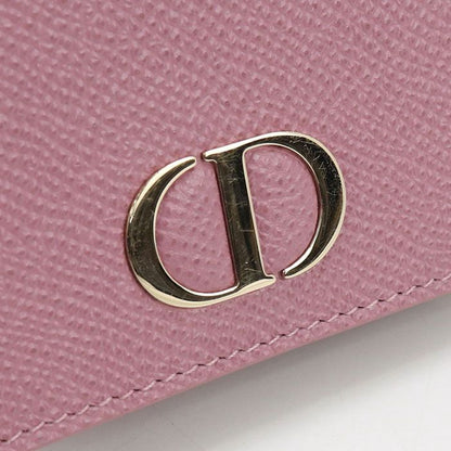DIOR Compact Wallet Dior Caro Trifold Wallet Leather Women's