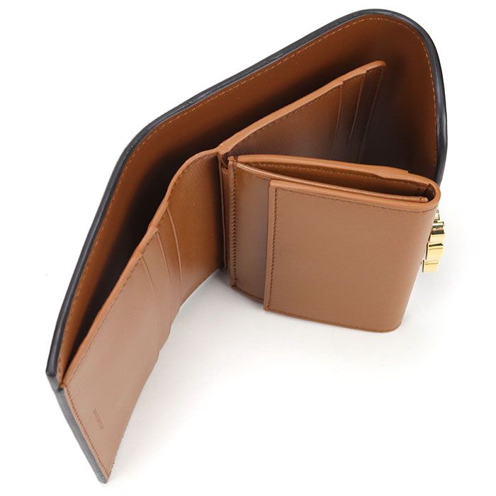 Celine Small Flap Wallet Triomphe 10d78 3bzg.04lu Tri-fold Wallet In Lambskin