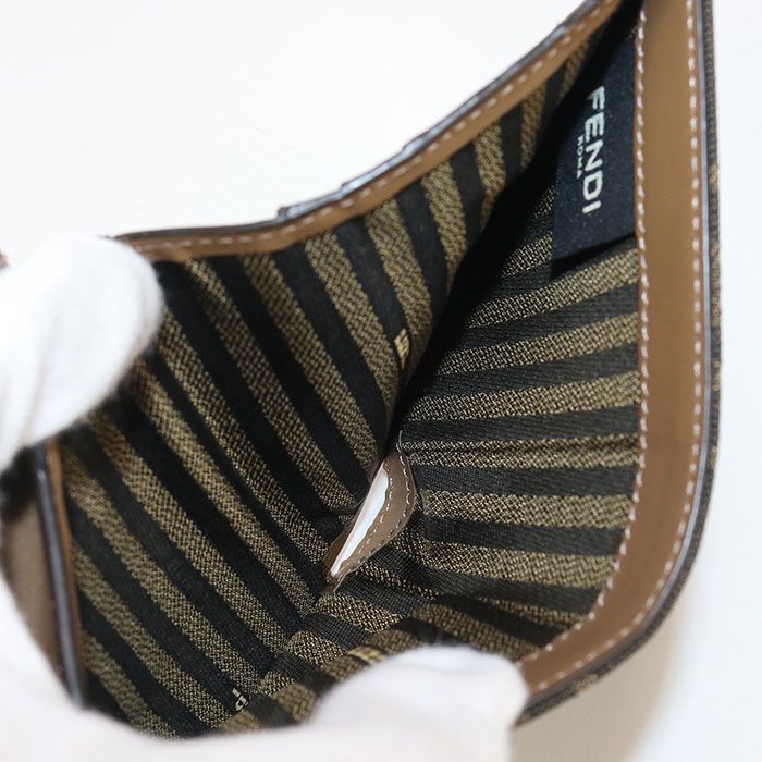 Fendi Baguette FF Logo 8m0420 A98P Bifold Wallet In Jacquard For Women