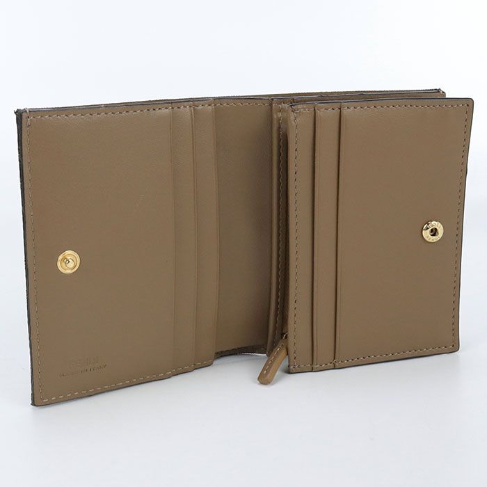 Fendi Baguette FF Logo 8m0420 A98P Bifold Wallet In Jacquard For Women