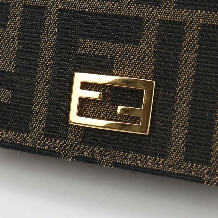 Fendi Baguette FF Logo 8m0420 A98P Bifold Wallet In Jacquard For Women