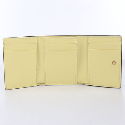 Fendi FF Diamond 8m0480 ALV4 Tri-fold Wallet Leather Women