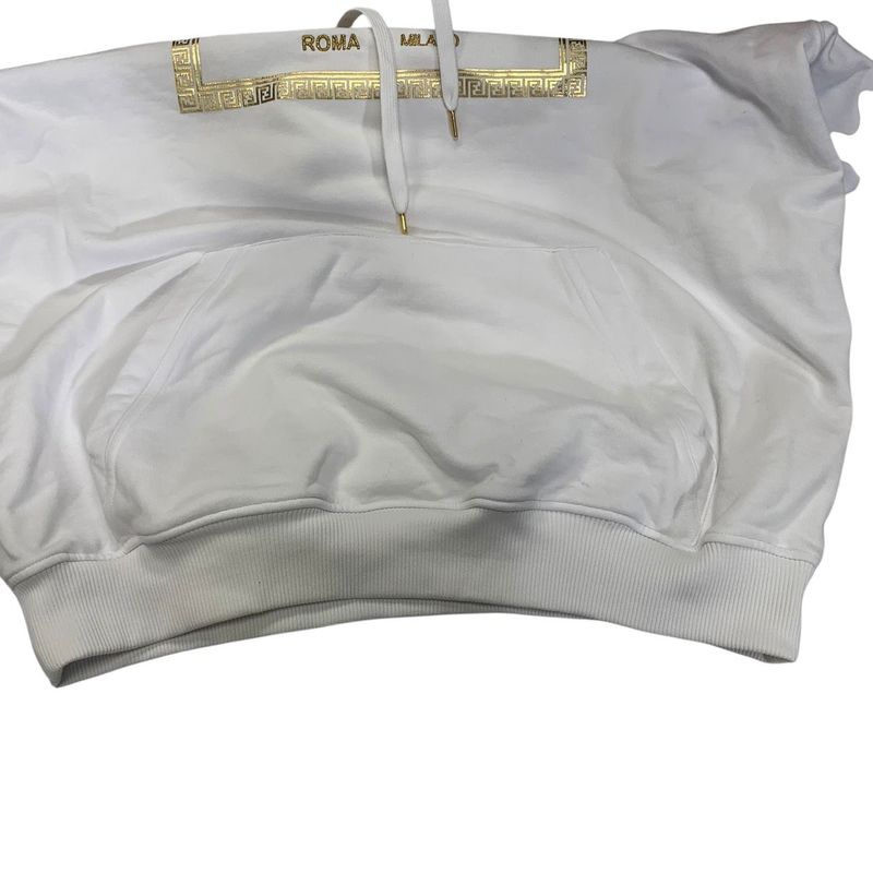 3481 Fendi X Versace Fendi Fendace Fy1143akdu Hoodie XL Size Preowned White