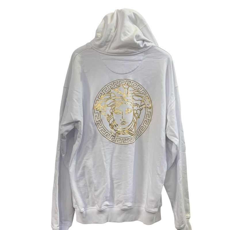 3481 Fendi X Versace Fendi Fendace Fy1143akdu Hoodie XL Size Preowned White