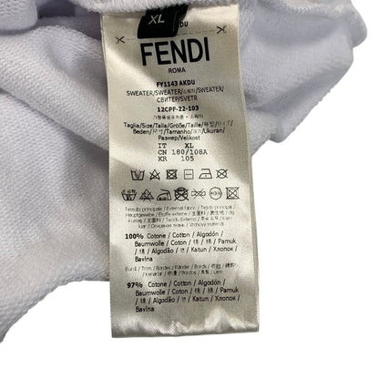 3481 Fendi X Versace Fendi Fendace Fy1143akdu Hoodie XL Size Preowned White