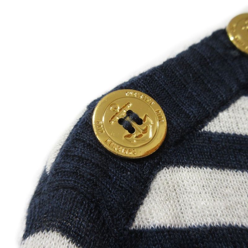 24SS Christian DIOR Cashmere Silk Logo Striped Knit Cut And Sewn 414s83am729 34