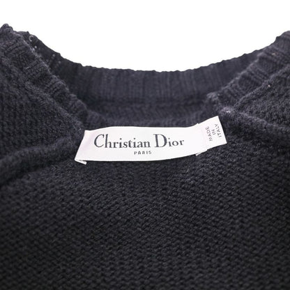 23aw Christian Dior 100% Cashmere Ruffle Cropped Knit Sweater 324s13am003 Size