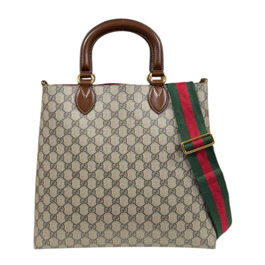 Gucci GG Supreme Sherry Line Shoulder Bag GG Supreme Canvas 432126 Beige Ladies