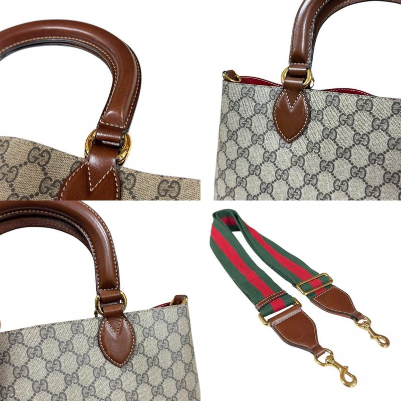 Gucci GG Supreme Sherry Line Shoulder Bag GG Supreme Canvas 432126 Beige Ladies