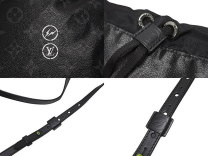 Louis Vuitton Monogram Eclipse Fragment Nano Shoulder Bag Black — view 4