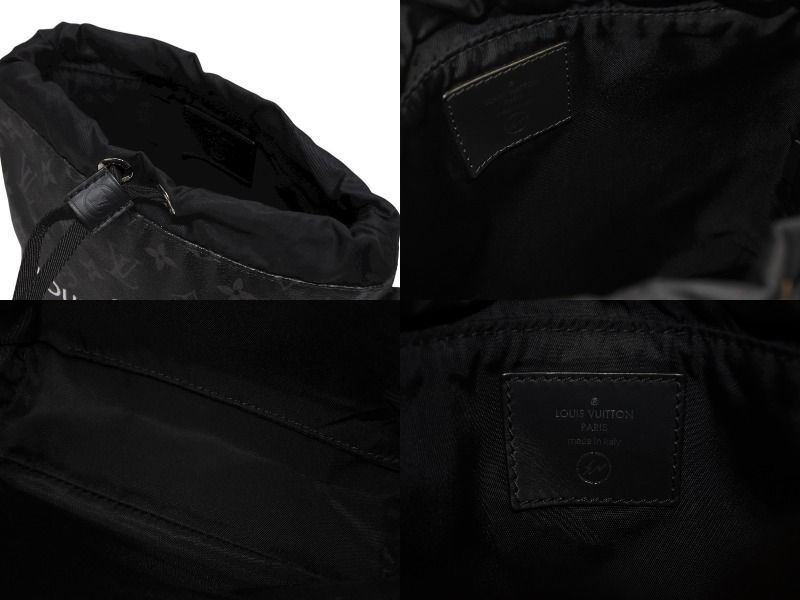 Louis Vuitton Monogram Eclipse Fragment Nano Shoulder Bag Black — view 7
