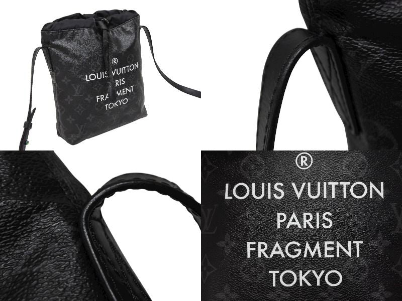 Louis Vuitton Monogram Eclipse Fragment Nano Shoulder Bag Black — view 3
