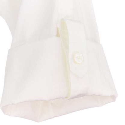 21ss Hermes Fixed Wing Cotton Roll Up Blouse Shirt 40 White Women's Used