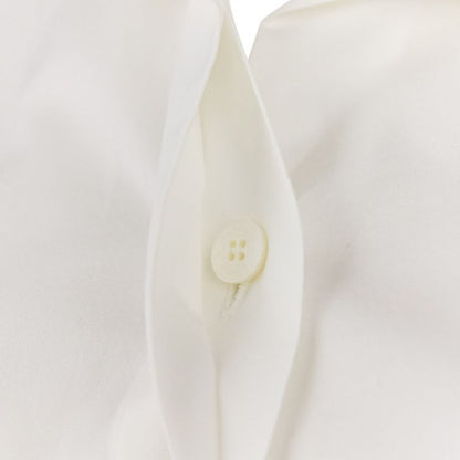 21ss Hermes Fixed Wing Cotton Roll Up Blouse Shirt 40 White Women's Used