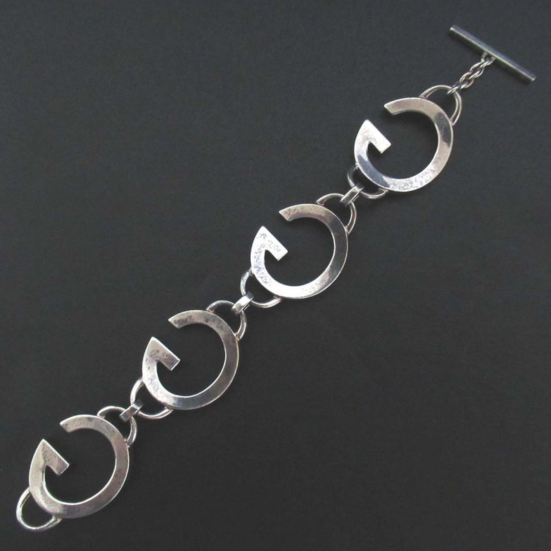 Gucci Tom Ford Period G Logo Bracelet 925sv Silver Men Women Used