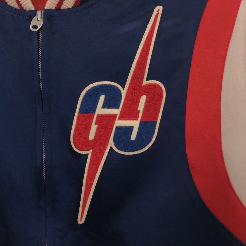 Gucci GG Size 44 Navy White Red Acetate/rayon/polyester 575315 Zabzr Stadium