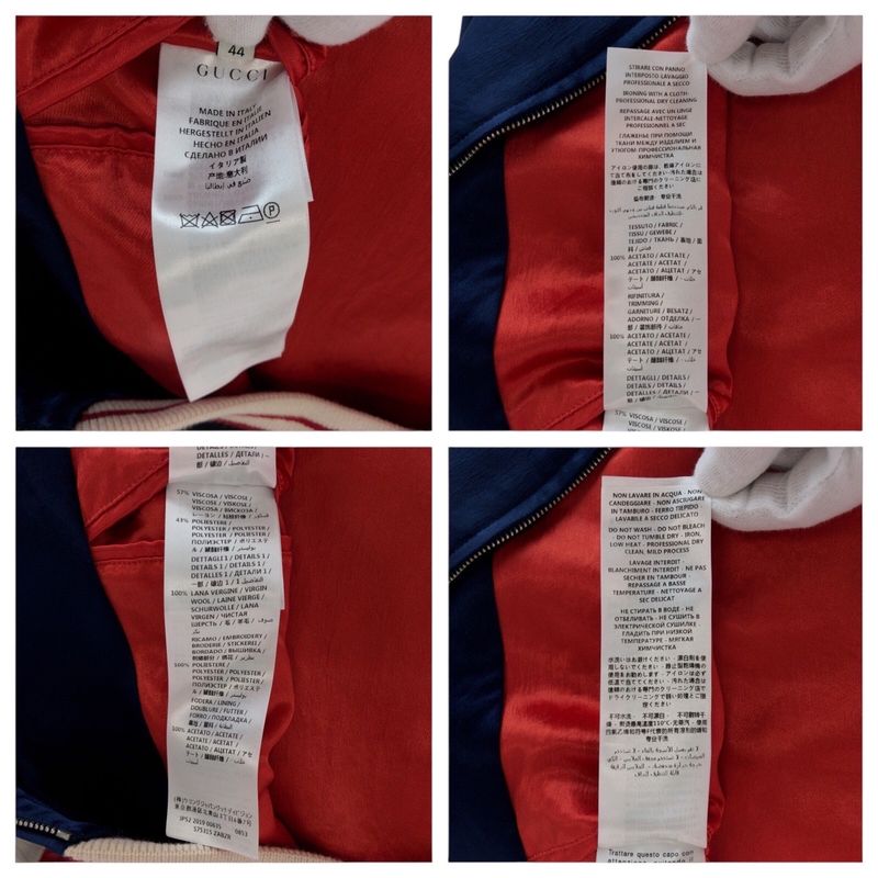 Gucci GG Size 44 Navy White Red Acetate/rayon/polyester 575315 Zabzr Stadium