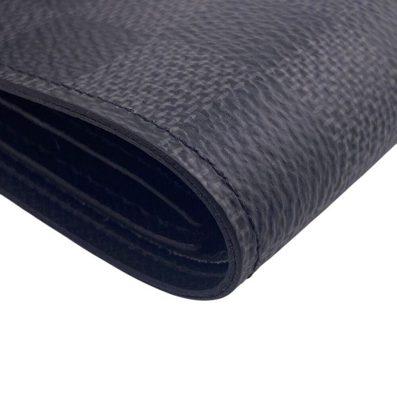 Louis Vuitton N63142 Portefeuille Scuff Damier Graphite Card Case Wallet Brand