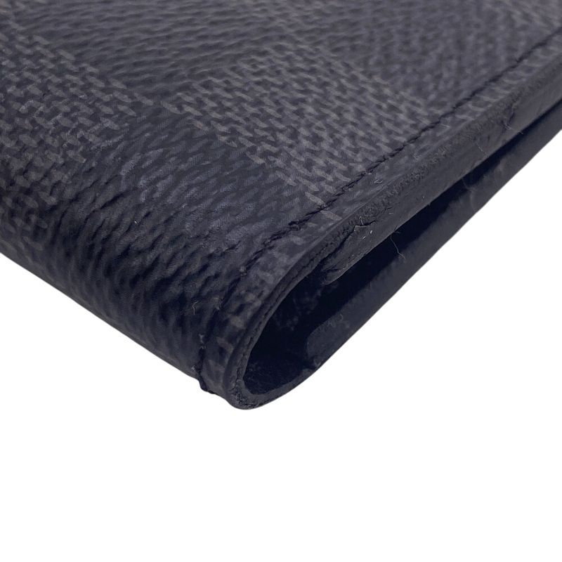 Louis Vuitton N63142 Portefeuille Scuff Damier Graphite Card Case Wallet Brand