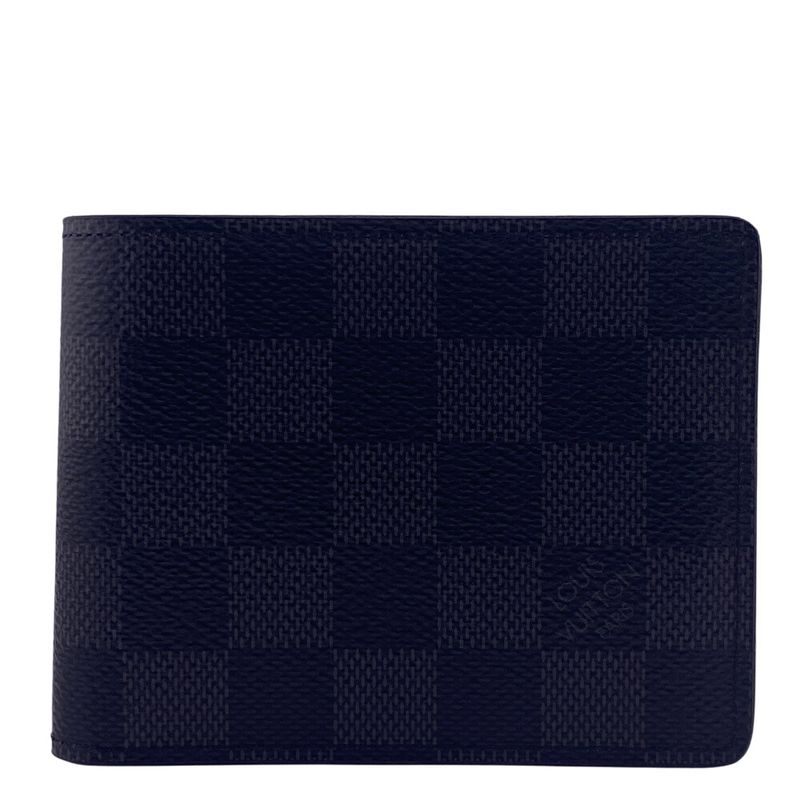 Louis Vuitton N63142 Portefeuille Scuff Damier Graphite Card Case Wallet Brand
