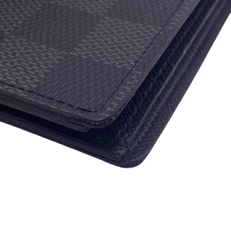 Louis Vuitton N63142 Portefeuille Scuff Damier Graphite Card Case Wallet Brand