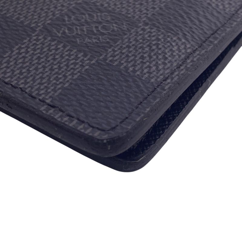Louis Vuitton N63142 Portefeuille Scuff Damier Graphite Card Case Wallet Brand