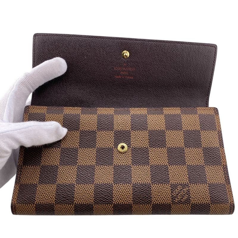 Louis Vuitton N61217 Portefeuille International Damier Long Wallet Brand Card